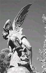 Escultura dedicada al Demonio en el parque El Retiro